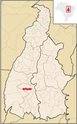Location in Tocantins state