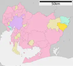 Location of Tōei in Aichi Prefecture