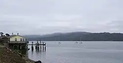 Tomales Bay near Marshall, California, looking south
