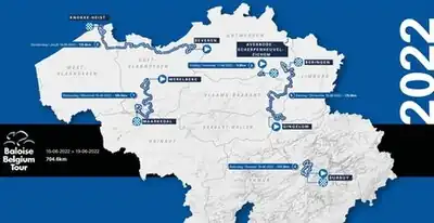 Circuit of the 2022 Tour of Belgium
