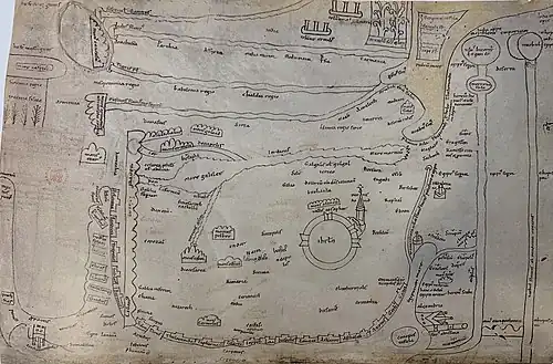 A detailed map of Palestine from the century