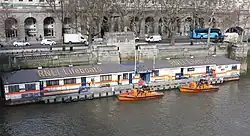 Floating lifeboat station on the Thames