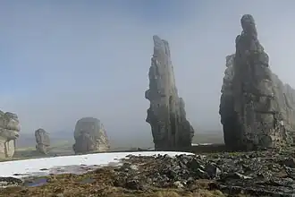 Rock towers of the Ulakhan-Sis Range