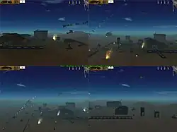 4-player split screen in action