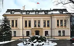 Photo of a two-storey building during winter