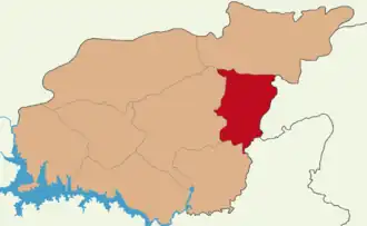 Location of Nazımiye on Tunceli
