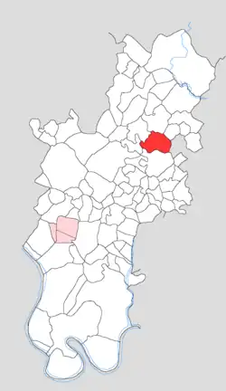 Map showing Mohammadi in Tundla block