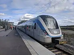 Commuter train at the station