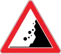 Falling or fallen rocks