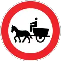 No animal-drawn vehicles