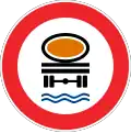 No vehicles carrying water pollutant substances