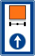 Proceed straight for vehicles carrying dangerous goods