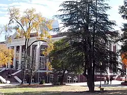 Built in 1906 and completely renovated in 2013, Tompkins Hall serves as the primary student dining facility and student center. The building includes a ballroom, an auditorium, a game room, a retail restaurant, and a 24-hour student study with healthy food vending machines. It is home to the offices of the Student Government Association.