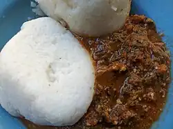 Tuwon shinkafa and miyan taushe.