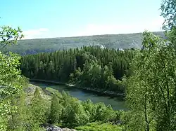 Tverråga seen from Svenskveien between E6 and Gruben