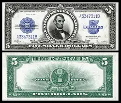 $5 Silver Certificate, Series 1923, Fr.282, depicting Abraham Lincoln