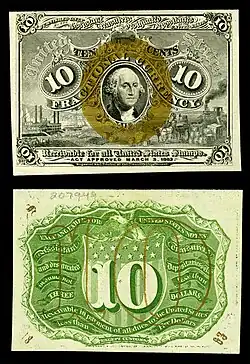 Ten-cent second-issue fractional note