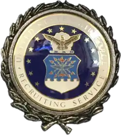 Example of the Air Force Silver Recruiter Badge, circa 1985/86