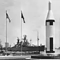 Northampton with Polaris Missile fountain at Portsmouth, Virginia c. 1962.