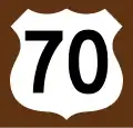 US&nbsp;70 route marker