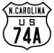 U.S. Highway 74A marker
