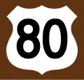 US&nbsp;80 route marker