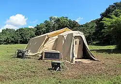 Joint Expeditionary Collective Protection tent testing at a TRTC site, after being tested at YTC
