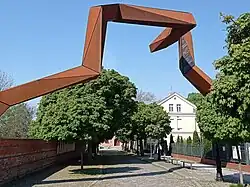 Genius loci archaeological reserve, installation representing a rampart of Mieszko I’s gord, located here in the 10th century.