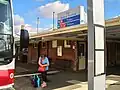 Station front, entrance and bus interchange, March 2008