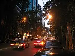 Street in the evening