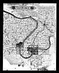 Van Buren County Iowa Plat Map from 1897 with Abner Martin House and farm land. Two parcels just south and south east of Mt Zion.