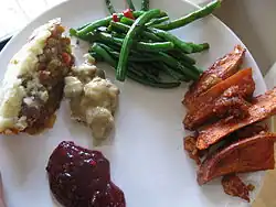 Vegan Thanksgiving plate