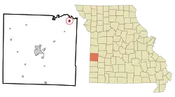 Location of Schell City, Missouri