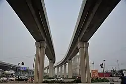 Elevated viaduct on the Fangshan Line