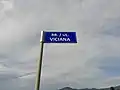 Sign of the Viciana street in Vushtrri