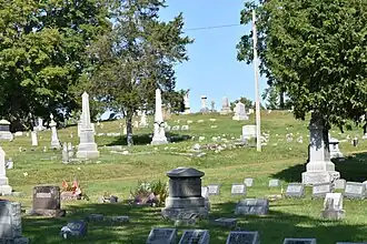 View of more graves located in the Liverpool Cemetery