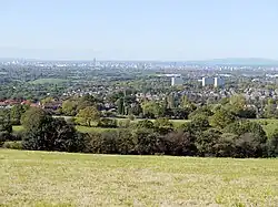Looking north-west from Werneth Low towards Manchester city centre