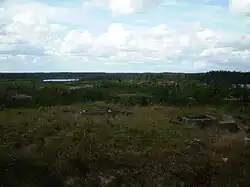 View of Villingsberg's shooting range seen from the shooting area at Generalshöjden ("The Generals Height")