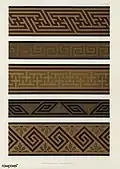 Vintage Japanese border designs using key patterns from The Practical Decorator and Ornamentist by G.A & M.A. Audsley