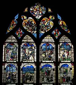 The story of how the Crown of Thorns passed from John of Brienne and Baldwin II of Constantinople to Saint Louis IX of France, Moulins Cathedral, France (16th century)