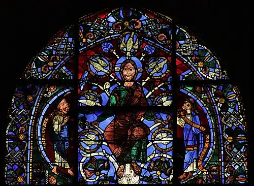Top of the Tree of Jessé Window, Chartres Cathedral (1150)
