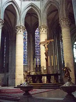 Altar in the choir area of Rouen Cathedral