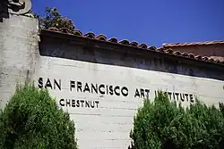 A medium shot of the San Francisco Art Institute