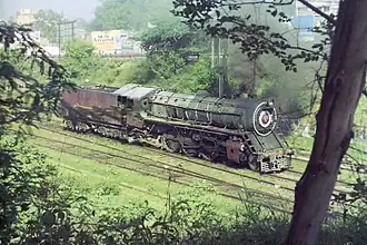 Steam engine in transit