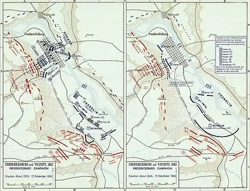Overview of the battle, December 13, 1862 (additional map 2)