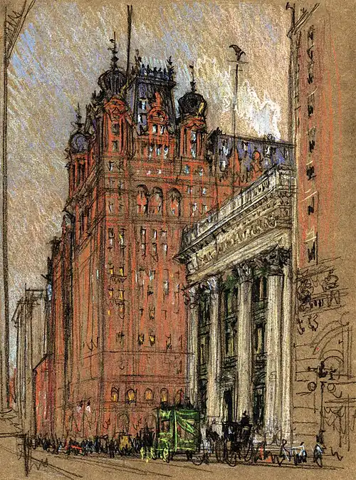Image 26Waldorf Astoria New York by Joseph Pennell (1860–1926) (from Portal:Architecture/Travel images)