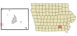 Location of Blakesburg, Iowa