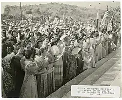 Waray people celebrating liberation from Japan