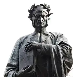 Closeup photograph of a male statue