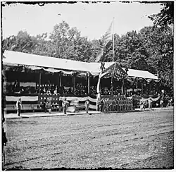 The Presidential reviewing stand